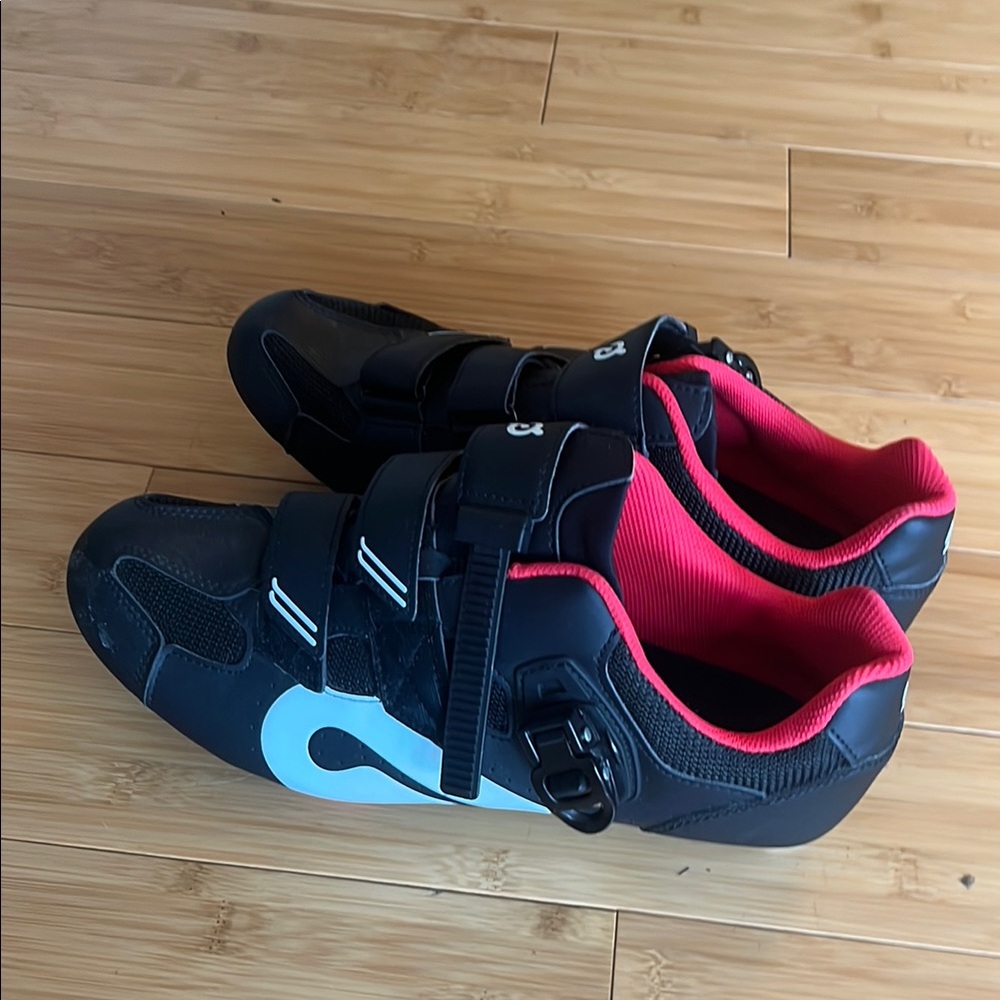 Peloton Black and Red Athletic Shoes